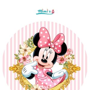 Minnie Manía: Eleva tus Postres con Elegantes Obleas Comestibles…