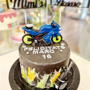 Tarta Cumpleaños Moto Motocicleta