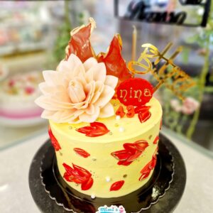 Tarta Cumpleaños Elegante Flores
