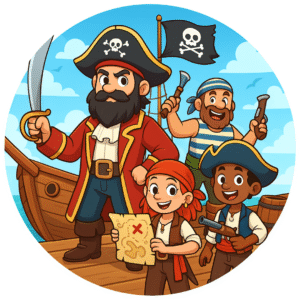 Oblea comestible compatible con Piratas, cumplea?os tem?tica Pirata