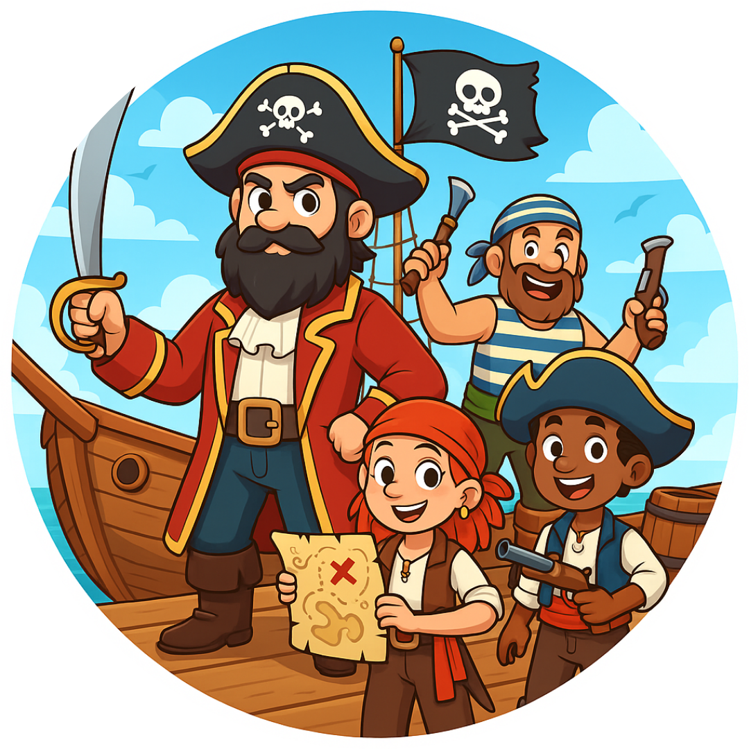 Oblea comestible compatible con Piratas, cumplea?os tem?tica Pirata