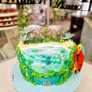 Tarta Cumpleaños Playa Surf inspirada en Hawai