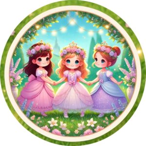 Oblea Comestible compatible con Princesas, tematicas personalizables