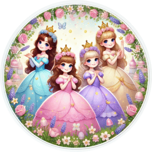 Oblea Comestible compatible con Princesas, ideal para tartas y pasteles