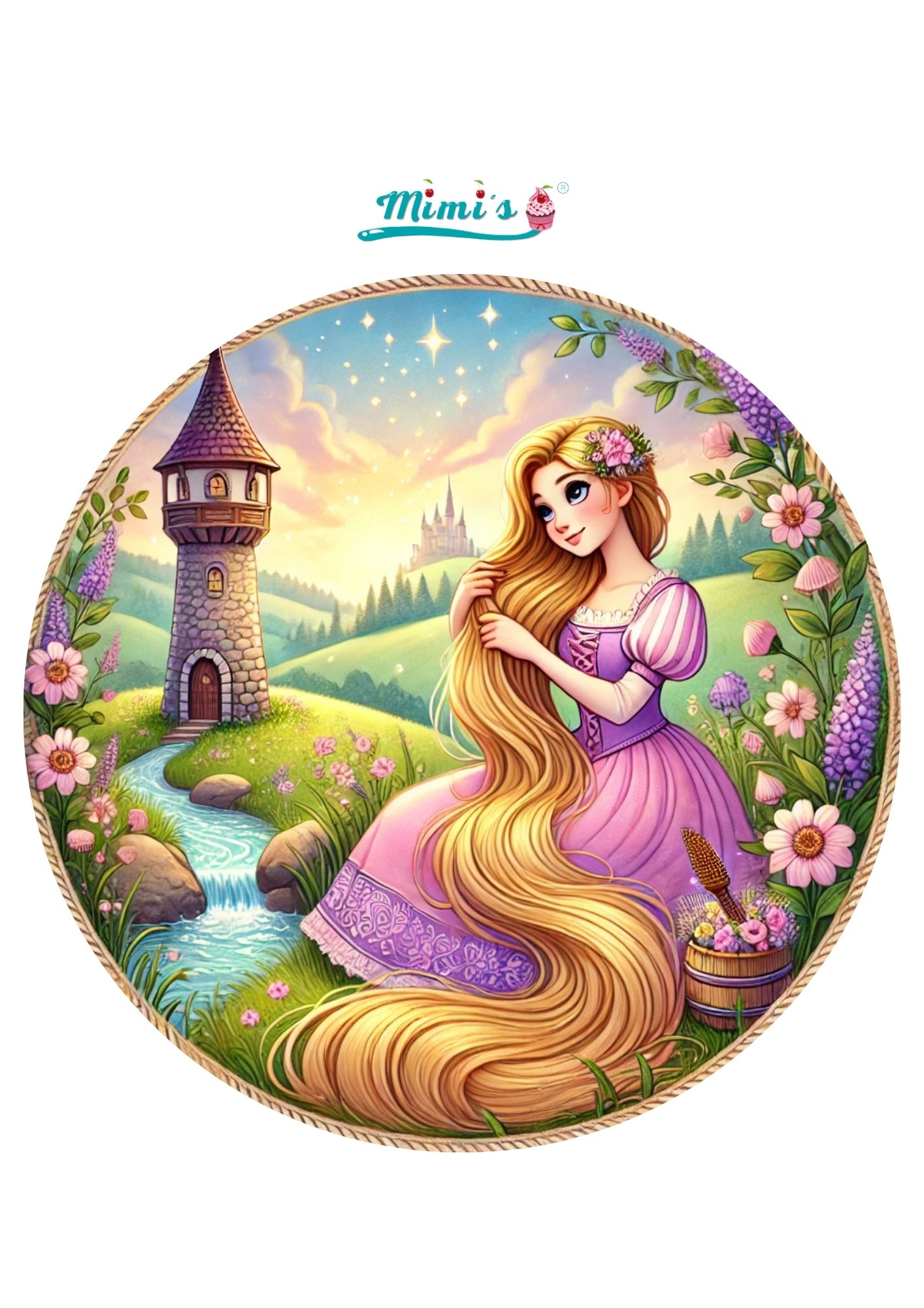 Oblea Personalizada similar a Rapunzel