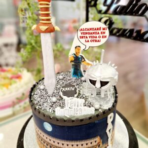 Tarta Cumpleaños Gladiador Roma Coliseo