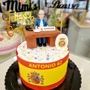 Tarta Cumpleaños España Supervisor Policia