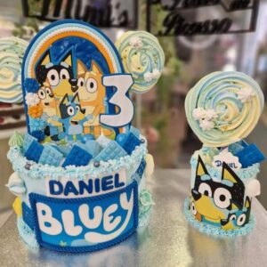 Tarta Cumpleaños Aventuras Dulces: Diversión a lo Bluey