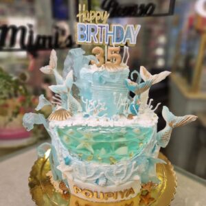 Tarta Cumpleaños Oceano Mar Sirenita