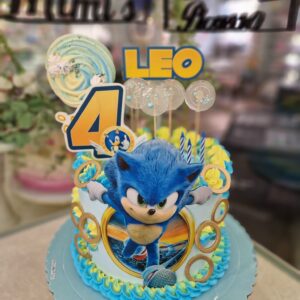 Tarta de Cumpleaños de Sonic. Velocidad y Sabor