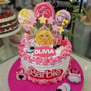 Tarta Cumpleaños Barbie Maquillaje