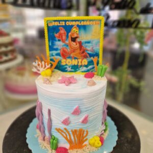 Tarta Cumpleaños Oceano Mar La Sirenita