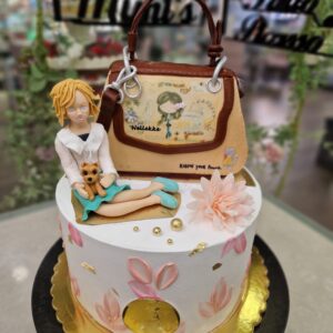 Tarta Cumpleaños Bolso Anekke y Muñeca