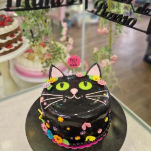 Tarta Cumpleaños Gato Negro