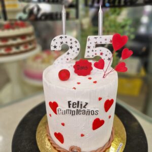 Tarta Cumpleaños Love Amor con Corazones