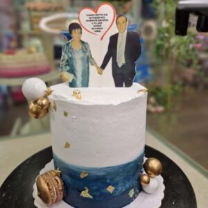 Tarta Elegante Aniversario con foto