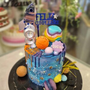 Tarta Cumpleaños Astronauta, Espacio, Planetas