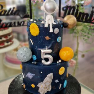 Tarta Cumpleaños Astronauta, Espacio, Planetas