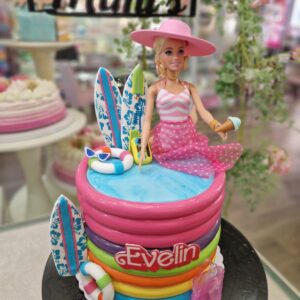 Tarta Cumpleaños Barbie Maquillaje