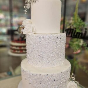 Tarta Boda Elegante con Diamantes