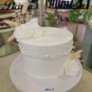 Tarta Boda Elegante con Flores