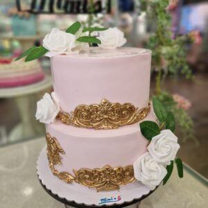 Tarta Cumpleaños Elegante con Flores