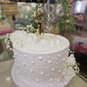 Tarta Boda Elegante con Flores