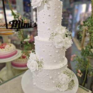 Tarta Boda Elegante con Flores