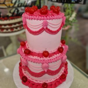 Tarta de Cumpleaños Vintage con Cerezas