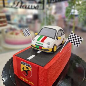 Tarta de Cumpleaños Coche Abarth – Pasión italiana y diseño deportivo