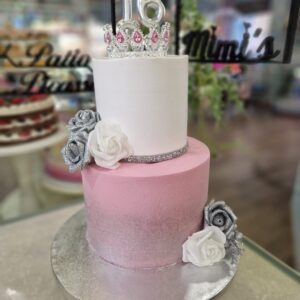 Tarta Cumpleaños Elegante Princesa Corona
