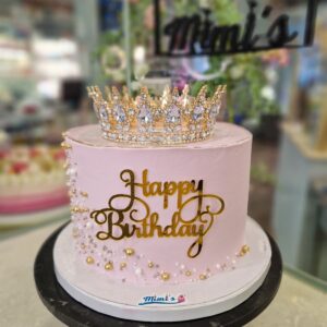 Tarta Cumpleaños Elegante Princesa Corona