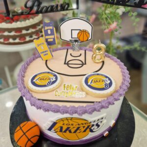 Tarta de Cumpleaños Lakers – Pasión por el baloncesto