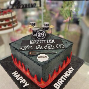 Tarta de Cumpleaños Led Zeppelin – Rock, elegancia y diseño artesanal