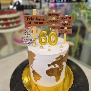 Tarta Cumpleaños Mapamundi  Viaje