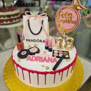 Tarta Cumpleaños Maquillaje Make Up Pandora