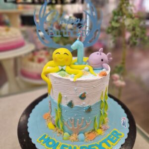 Tarta Cumpleaños Océano Mar Ballena y Pulpo