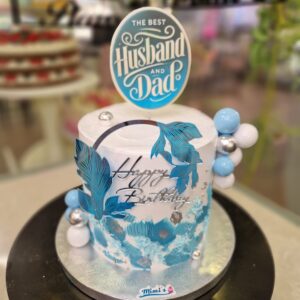 Tarta de Cumpleaños Elegante Azul
