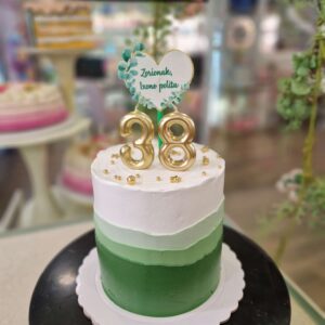 Tarta de Cumpleaños Elegante Verde