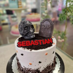 Tarta de Cumpleaños Calavera R.I.P. Halloween