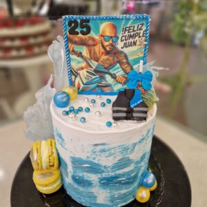Tarta Cumpleaños Moto de Agua