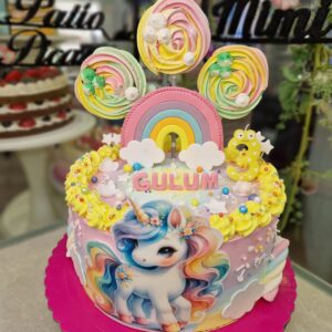 Tarta Cumpleaños Unicornio Elegante