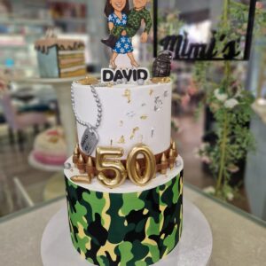 Tarta Cumpleaños Militar