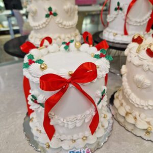 Tarta Navidad estilo vintage navideño