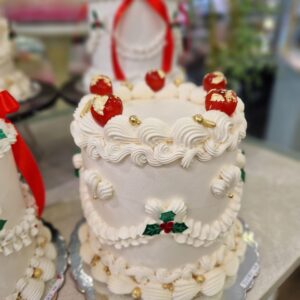 Tarta Navidad estilo vintage navideño