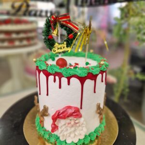 Tarta Navidad estilo vintage navideño