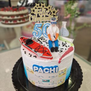 Tarta Cumpleaños Quimica Moleculas y Kayak