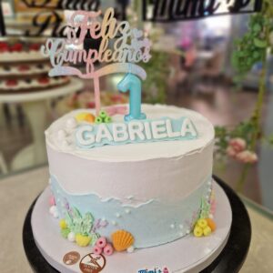 Tarta Cumpleaños Sirenita Mar Oceano
