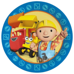 Oblea Comestible Bob el Constructor – Decoración para Tartas con Excavadora