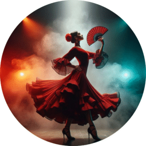 Oblea Comestible Flamenco para Tarta – Decoración Española Baile Flamenco – Papel de Azúcar